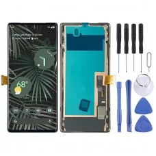 Materiałowy ekran LCD OLED do pełnego zestawu Digitizer Google Pixel 6 Pro G8VOU z ramką 